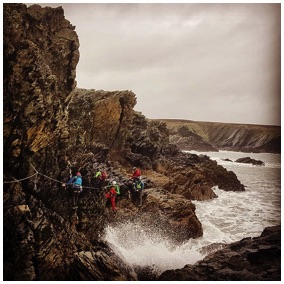 POrth Rufydd, Sea Level traverse clip line